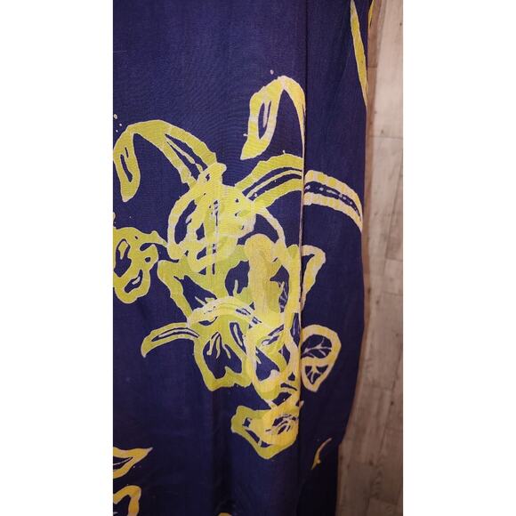 OK Mike Woman One Size Purple Rayon Long Maxi Dress attached Top and Scarf FLAWS - Picture 15 of 16